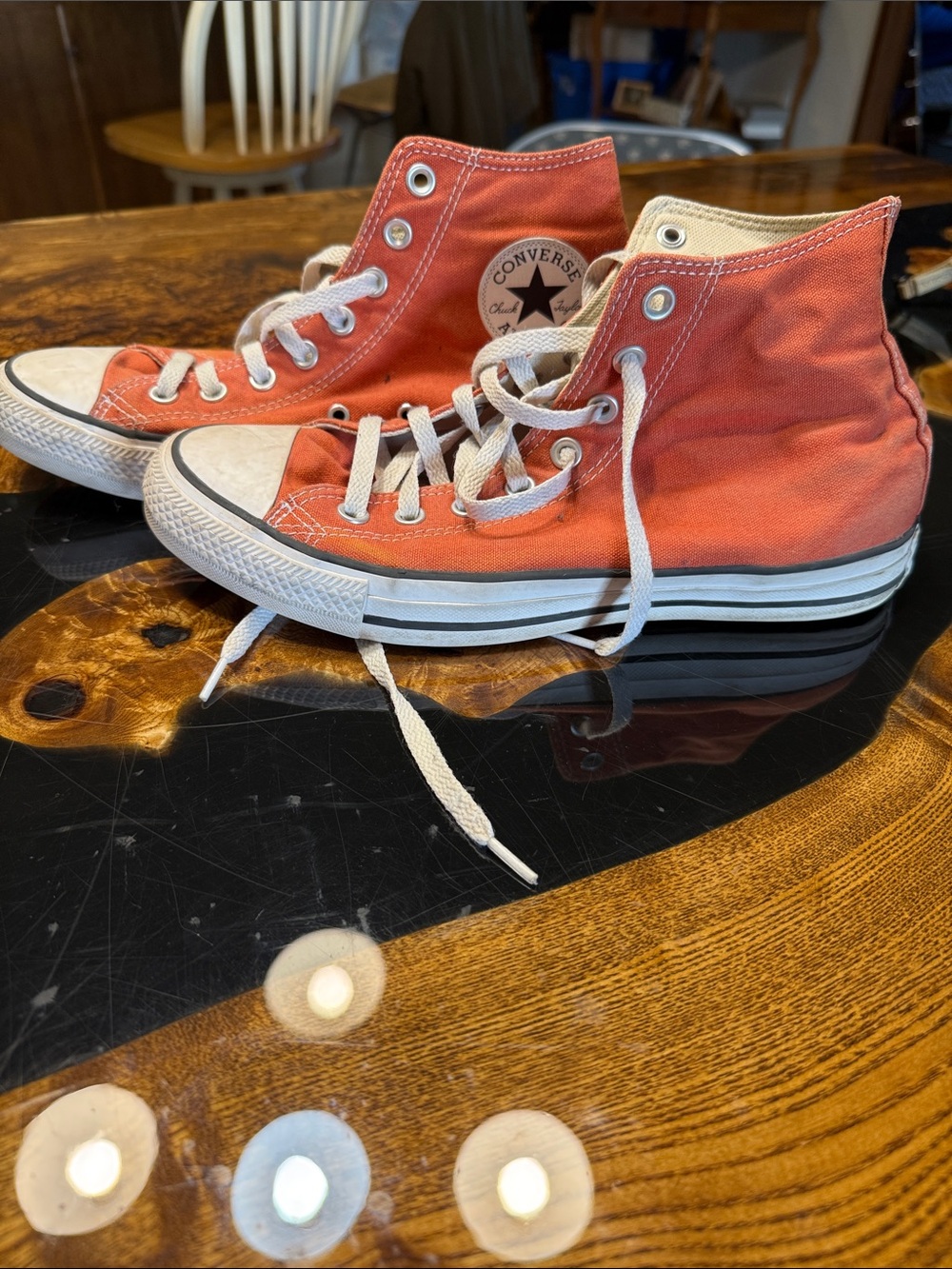 Converse Coral High-Top Sneakers